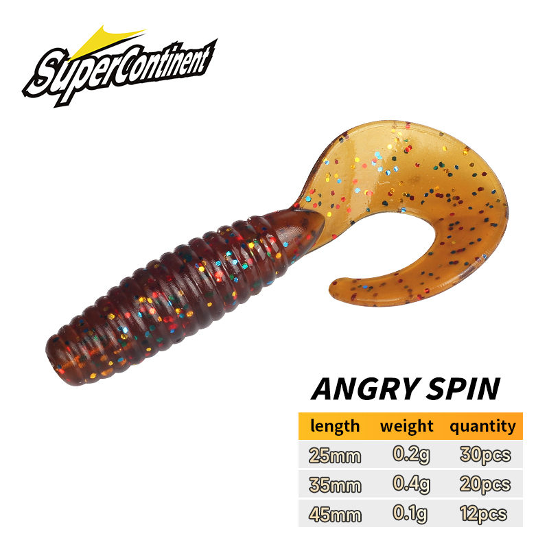 Fishing Lure Soft Plastic - スーパーコンチネンタル ソフトベイト アングリースピン 25mm 35mm 45mm