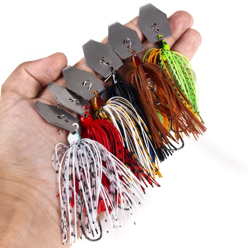 Fishing Lure Swimbait - 6 ピース/セットチャターベイト釣りルアーキットスピナー釣り餌ウィードレスバズベイトワブラーペスカクランクベイトバスパイクスイムベイト用