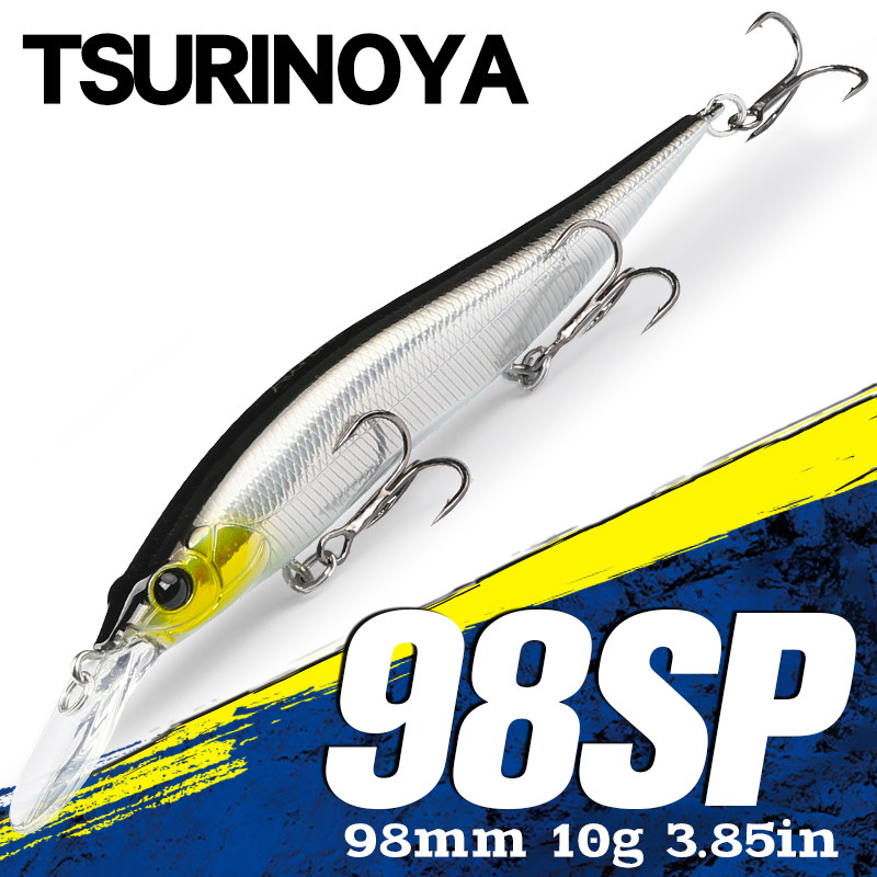 Fishing Lure Jerkbait - TSURINOYA サスペンディングミノー ジャークベイト オーロラ 98SP 98mm