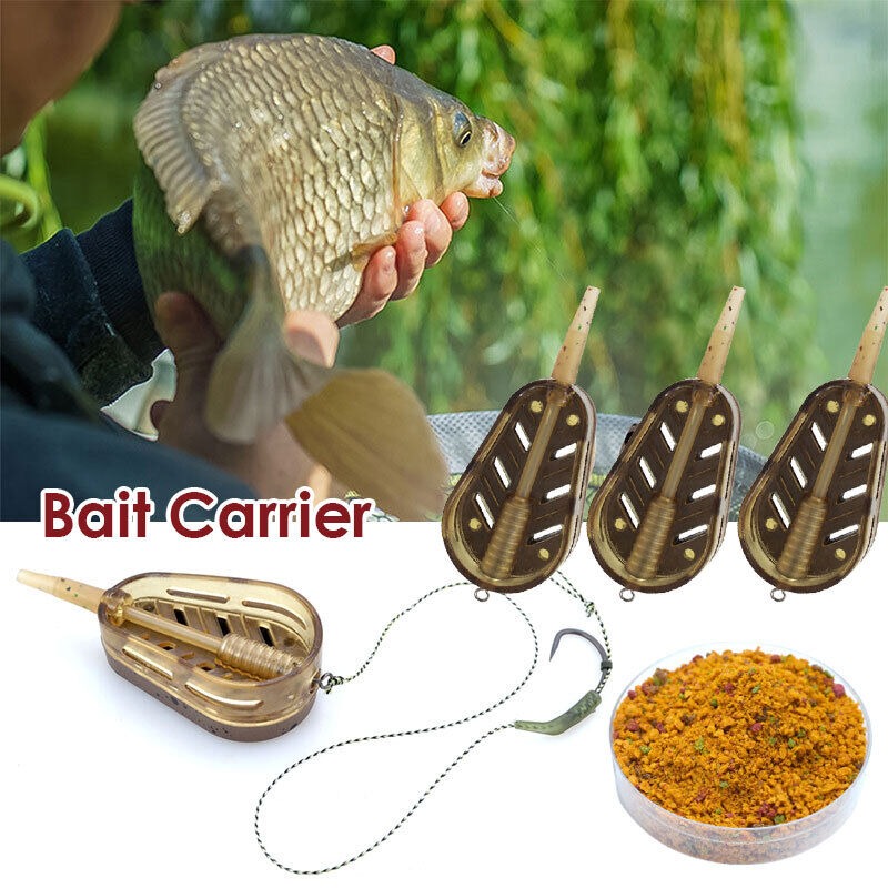 Fishing Lure Making Kit - 5 個埋め込みフィーダー釣りインライン鯉釣りフィーダー合金シンカー釣りルアーホルダー金型キット釣具ツール