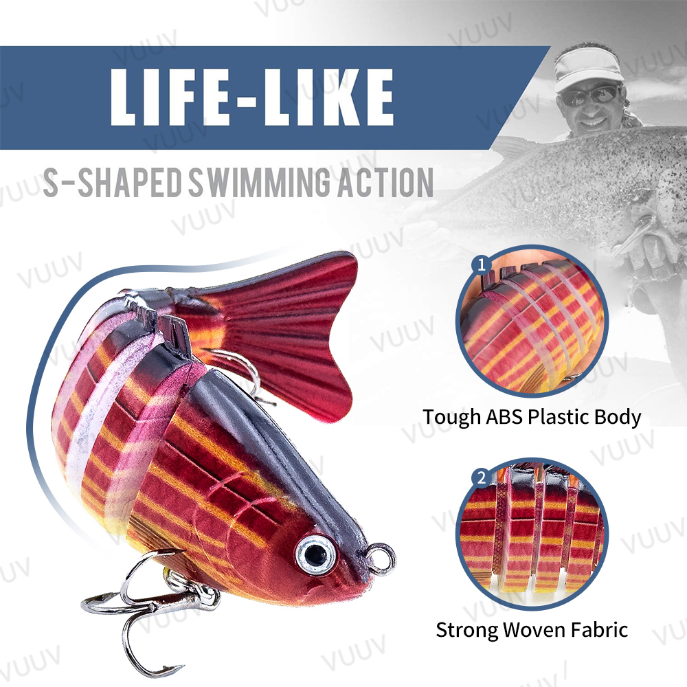 10個入り マルチジョイントスイムベイトフィッシングルアー  - Fishing Lure Popper のレビューと価格