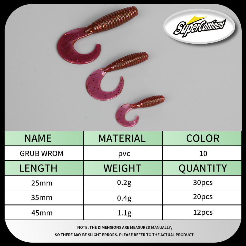 スーパーコンチネンタル ソフトベイト アングリースピン 25 - Fishing Lure Soft Plastic のレビューと価格