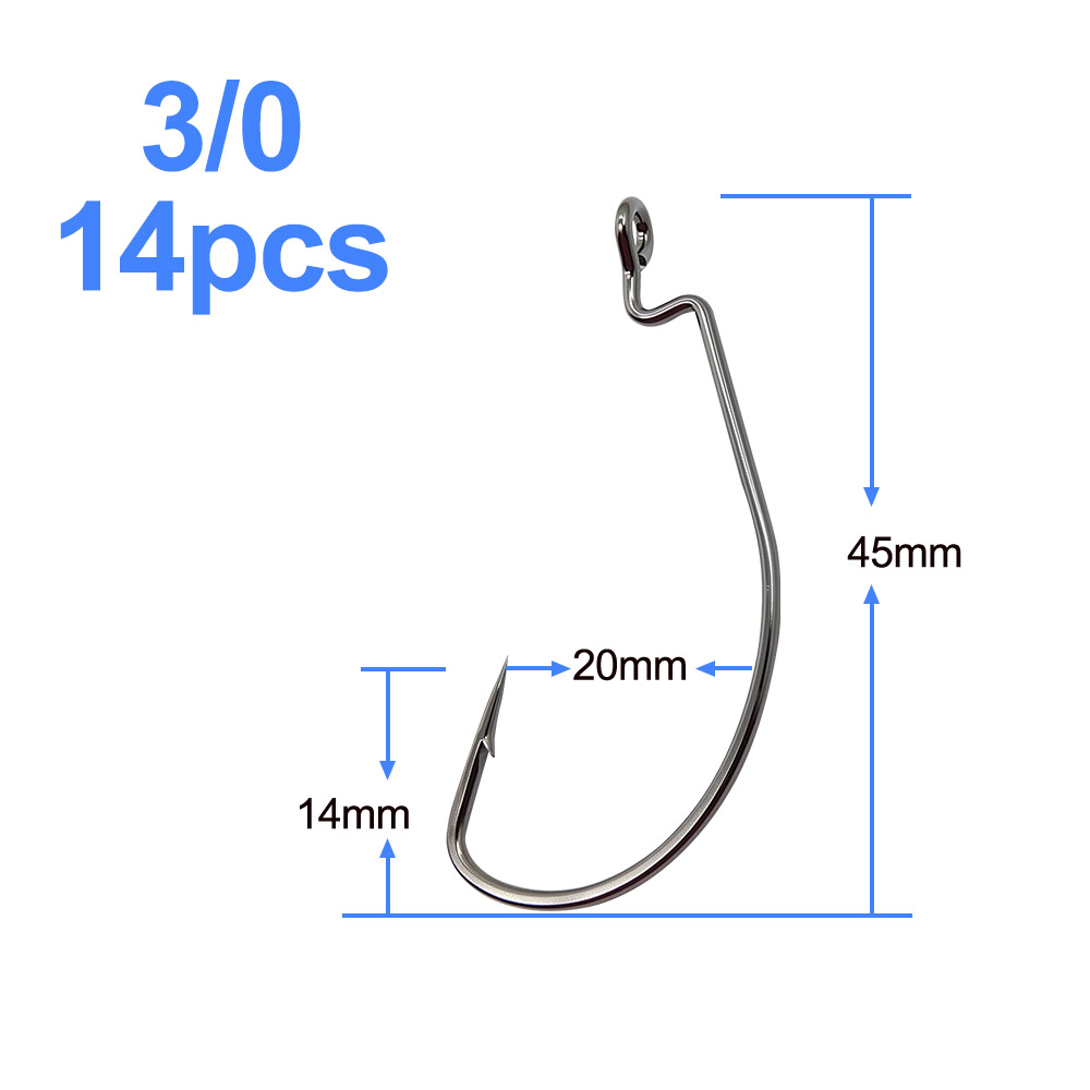 ESFISHING オフセットフック カーボンスチール製釣り - Fishing Lure Soft Plastic のレビューと価格