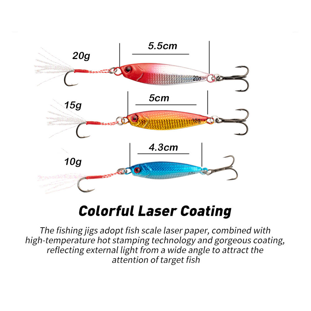 金属製のジグ釣りルアーセット,ボートショア,ロングキャスティ - Fishing Lure Jig のレビューと価格