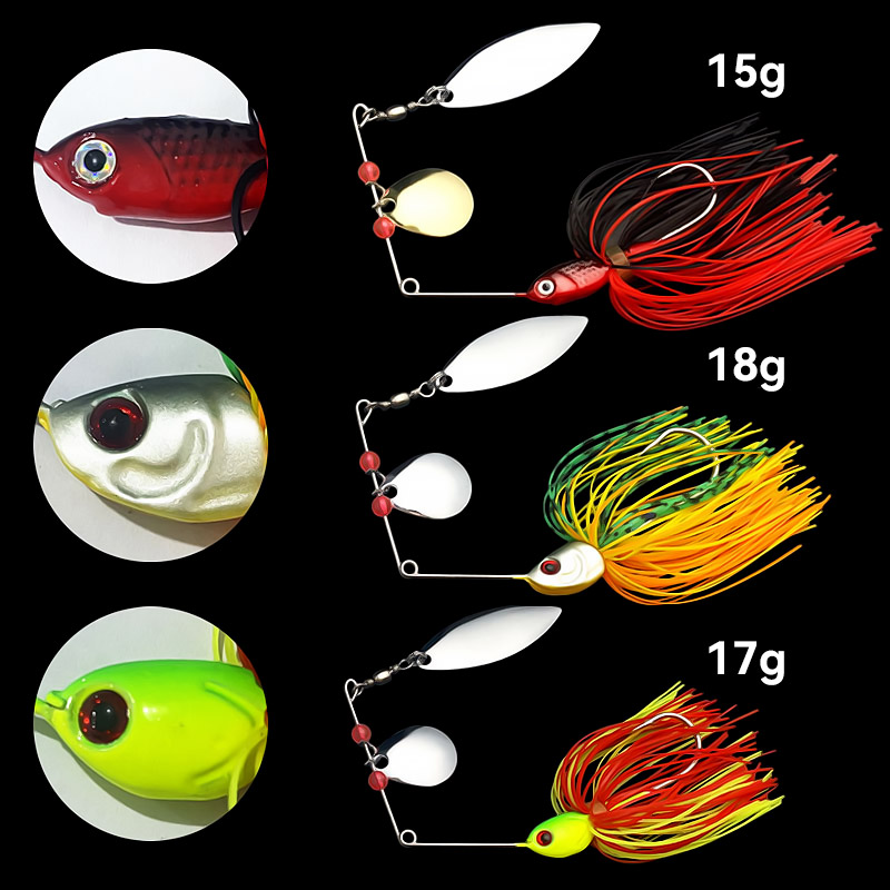 バズーカ 15 グラム 18 グラムスピナーベイト釣りルアー - Fishing Lure Swimbait のレビューと価格