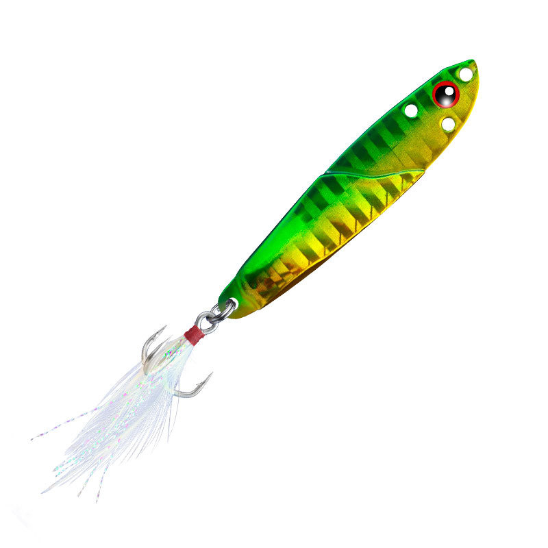 1個入りメタルジグ3Dフィッシュベイトタックルトラウトショア - Fishing Lure Spoon のレビューと価格