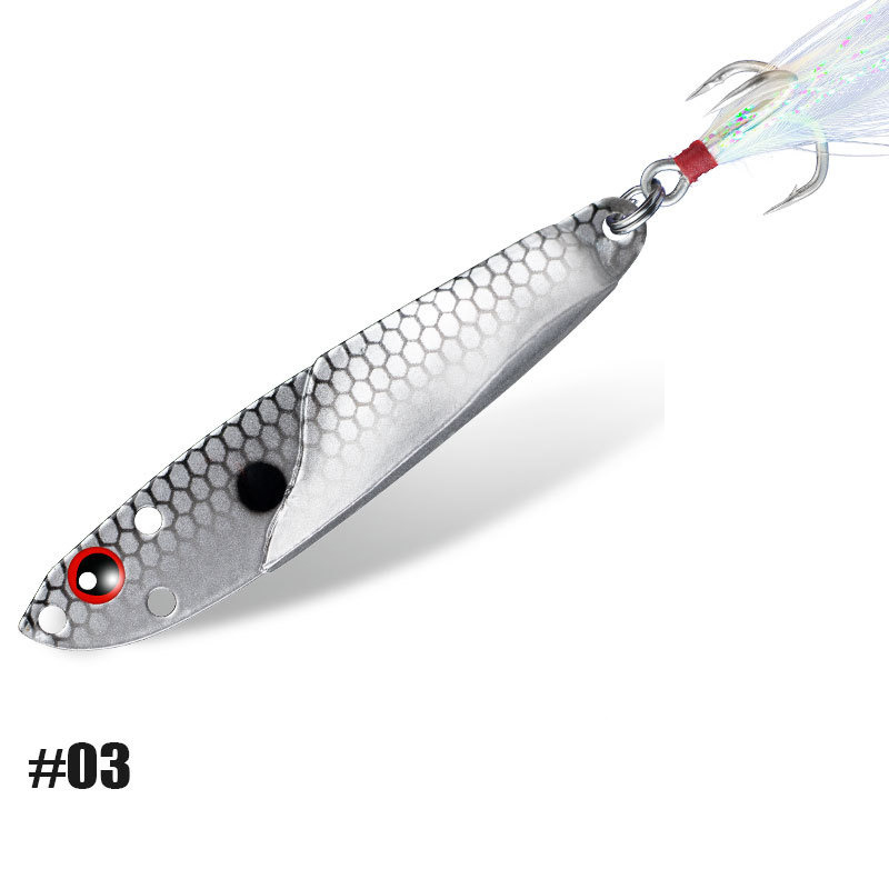 1個入りメタルジグ3Dフィッシュベイトタックルトラウトショア - Fishing Lure Spoon のレビューと価格