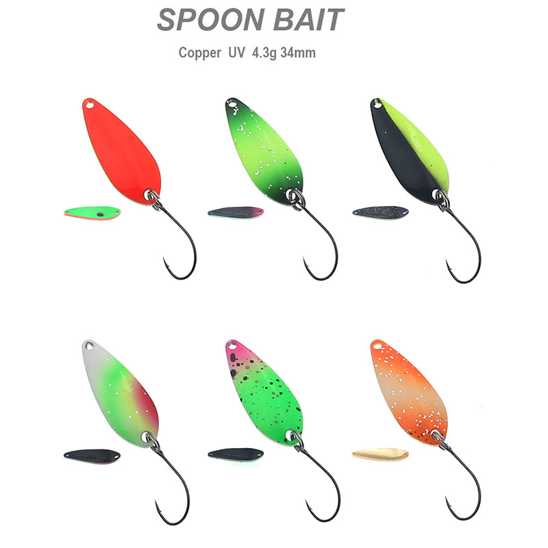カラフルフィッシングスプーン、メタルベイト、銅、メタル、スト - Fishing Lure Spoon のレビューと価格