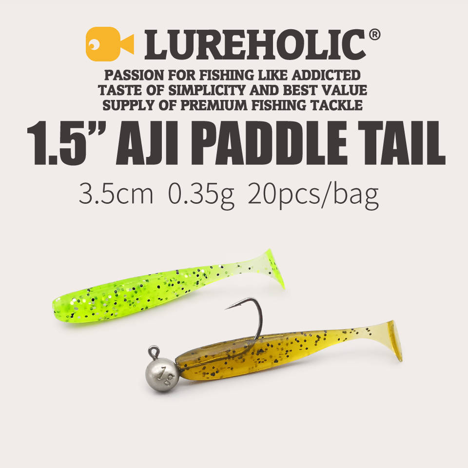 ルレホリック-アジパドルテールソフトベイト、ロックフィッシン - Fishing Lure Soft Plastic のレビューと価格