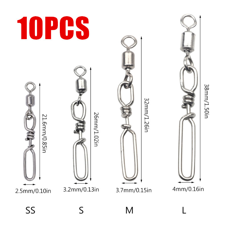 高強度ローリングボールベアリングスナップ 20 個パック 釣 - Fishing Lure Kit のレビューと価格