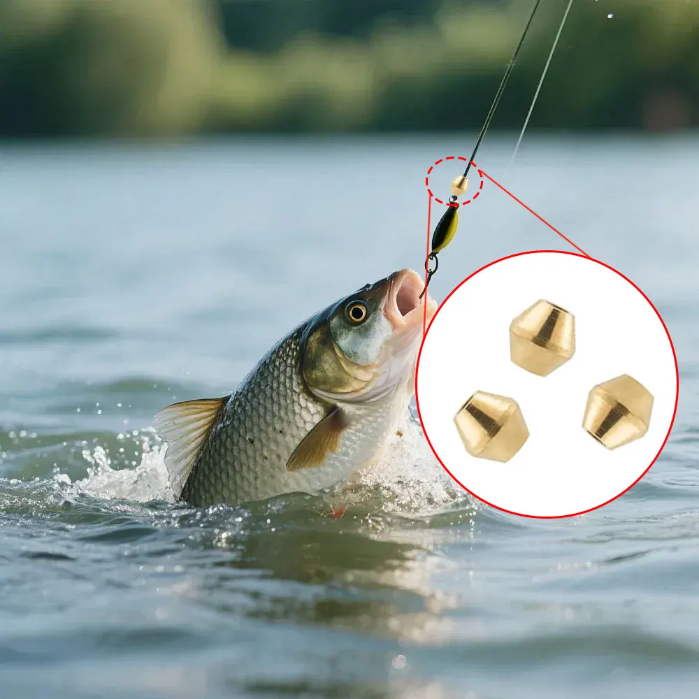 40個 DIY ルアー 真鍮製フィッシングビーズ インライン - Fishing Lure Spinnerbait のレビューと価格