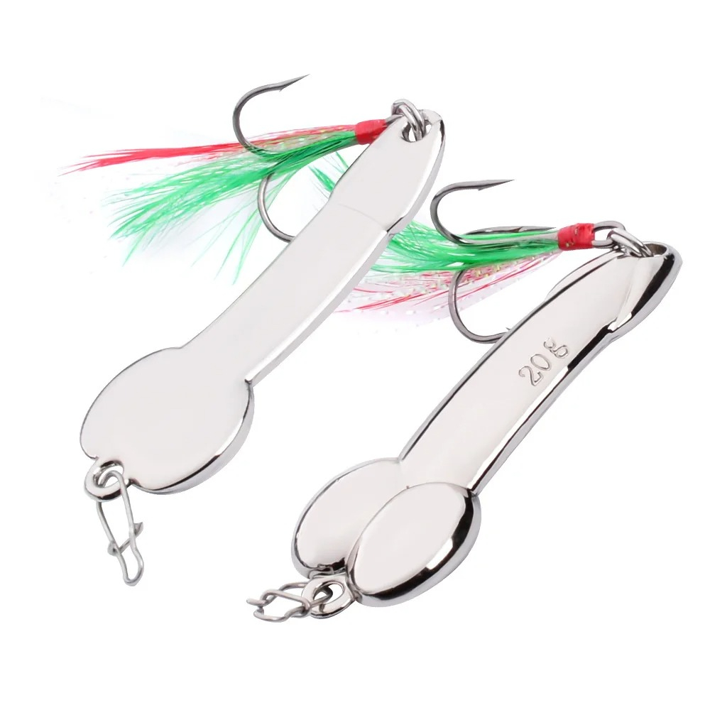 金属スプーンペニス形状釣りルアー 5 グラム 10 グラム  - Fishing Lure Spoon のレビューと価格