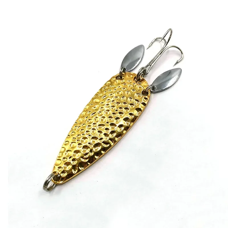 1 個金属スプーンスピナーベイトダブル回転ハード人工餌 10 - Fishing Lure Spoon のレビューと価格