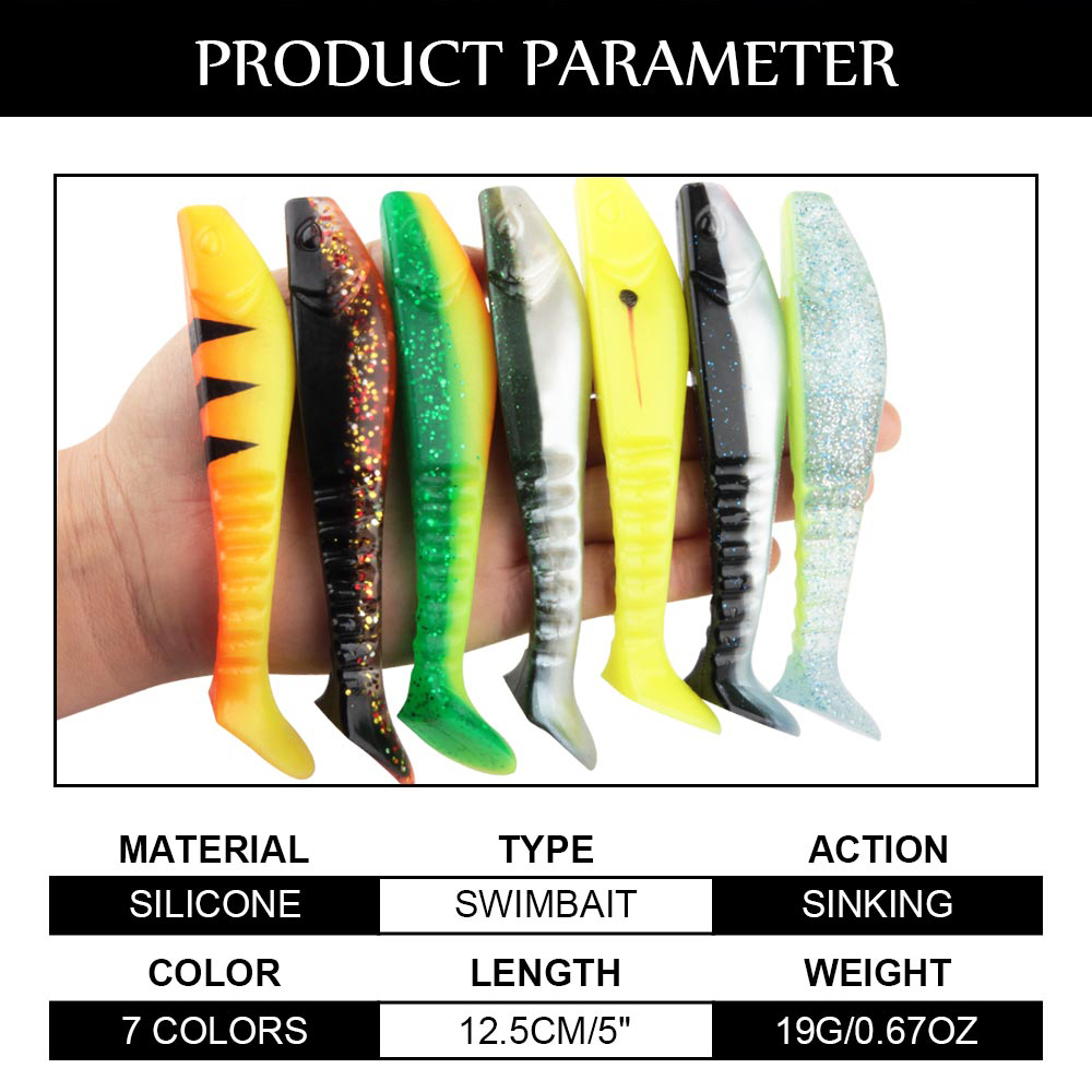 Spinpoler 5インチ ソフトスイムベイト ミノー シ - Fishing Lure Jerkbait のレビューと価格