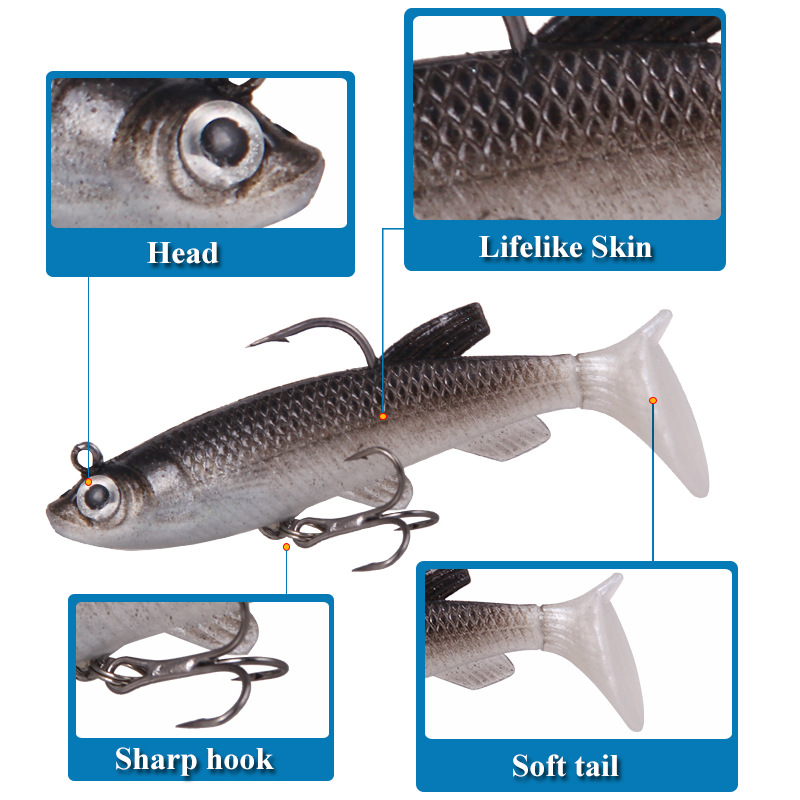 T テールソフト餌ソフトルアーシリコン餌 8.5 センチメー - Fishing Lure Soft Plastic のレビューと価格
